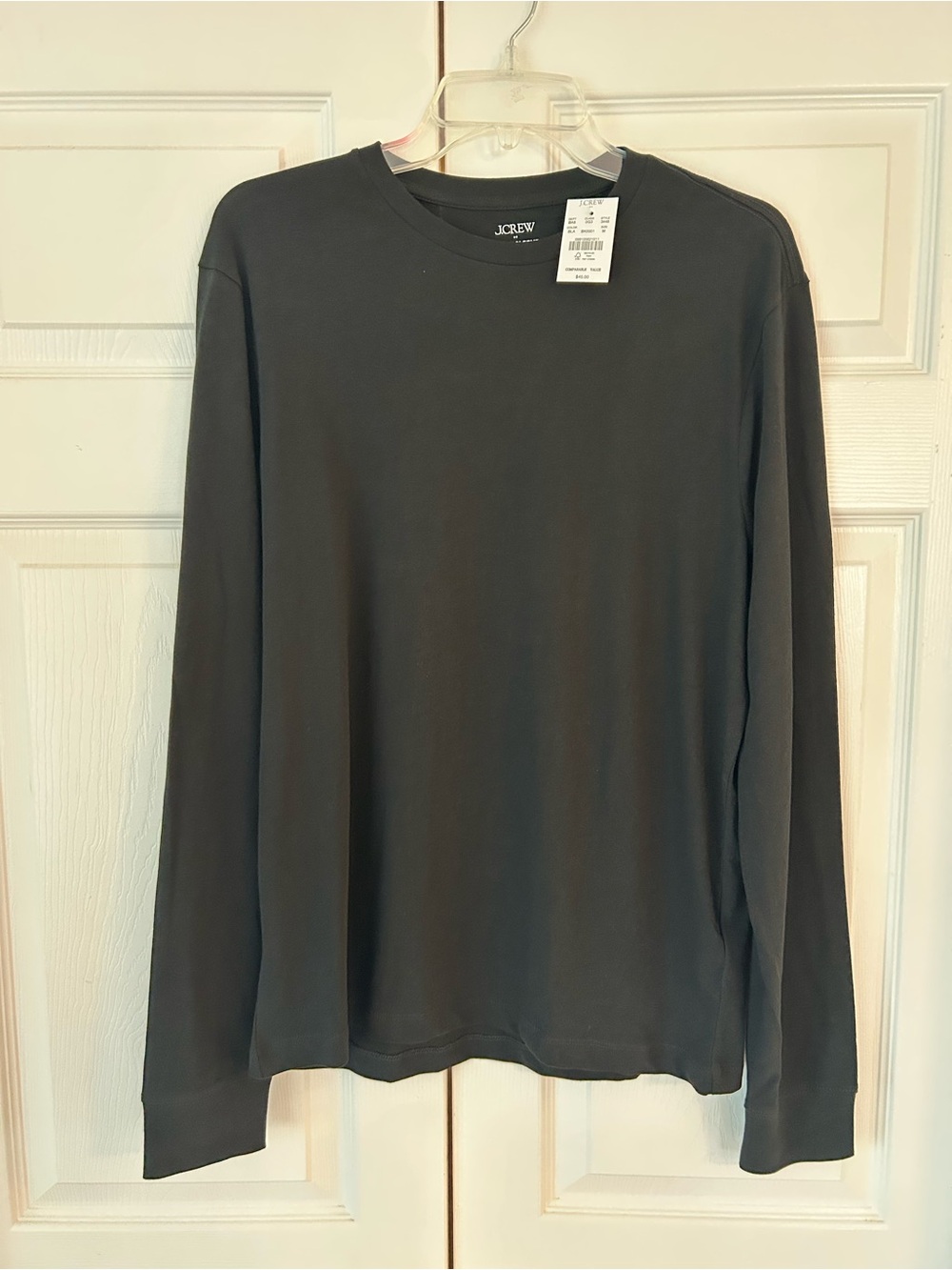 NWT J.CREW Women’s Black Long Sleeve Washed Cotton Tunic Blouse Shirt Size M